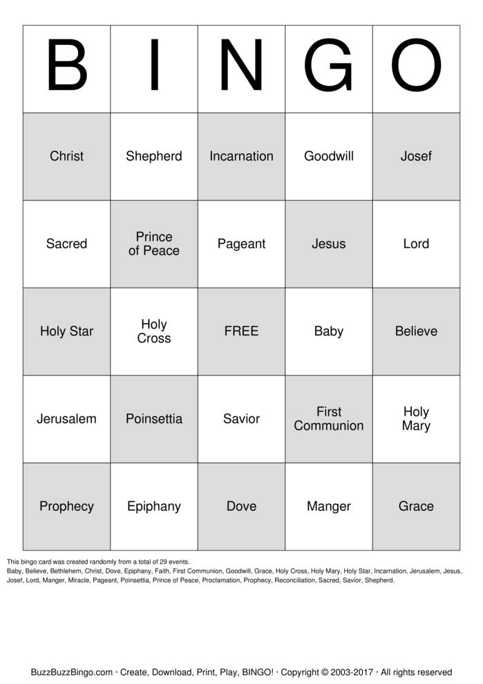 Religious Bingo Cards To Download Print And Customize 