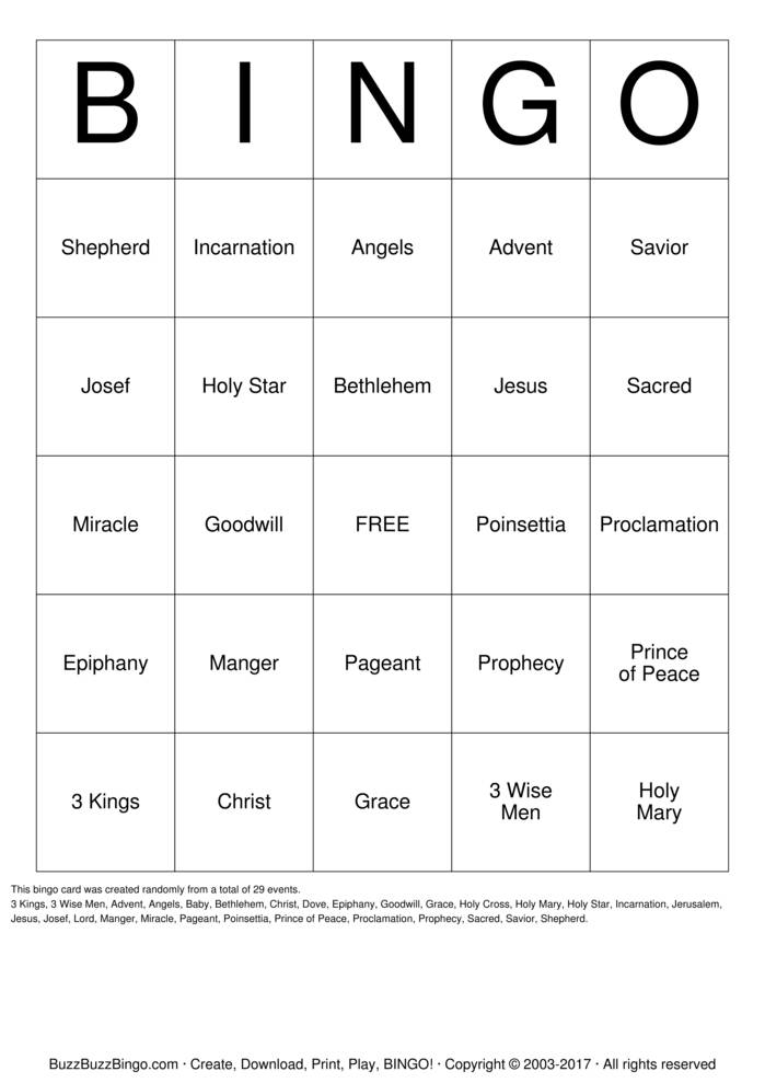 Religious Bingo Cards To Download Print And Customize