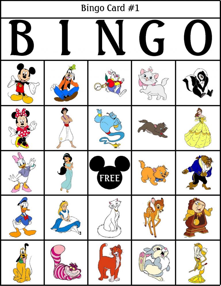 RobbyGurl s Creations Disney Bingo