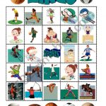 Sports Bingo Esl Worksheetgrusauskaite yahoo Printable