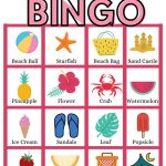 Summer Bingo Printable Game For Kids In 2021 Summer