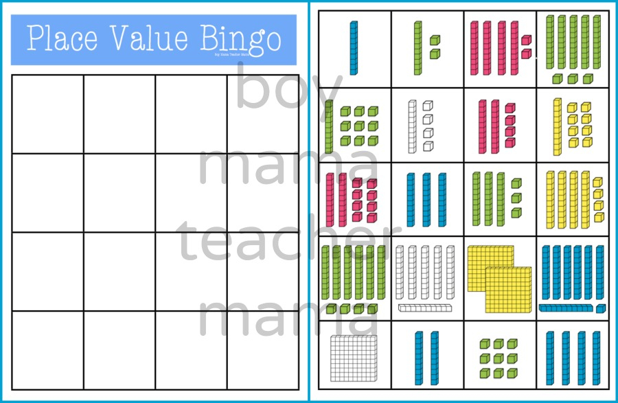 Teacher Mama Place Value Bingo Boy Mama Teacher Mama