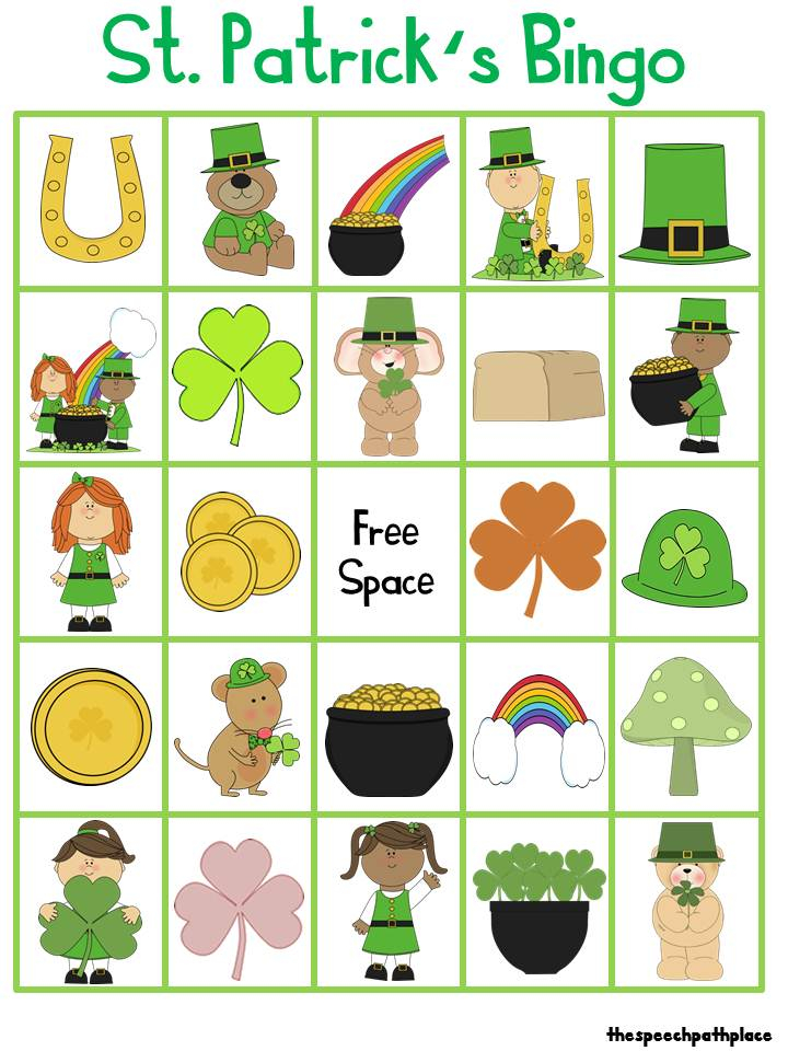 The Speech Path Place St Patrick s Day Bingo