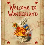 1 Alice In Wonderland A4 WELCOME SIGN Playing Card Prop