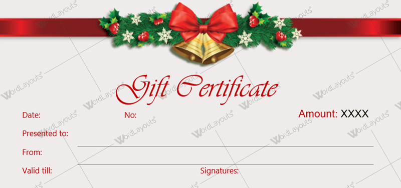 12 Beautiful Christmas Gift Certificate Templates For Word