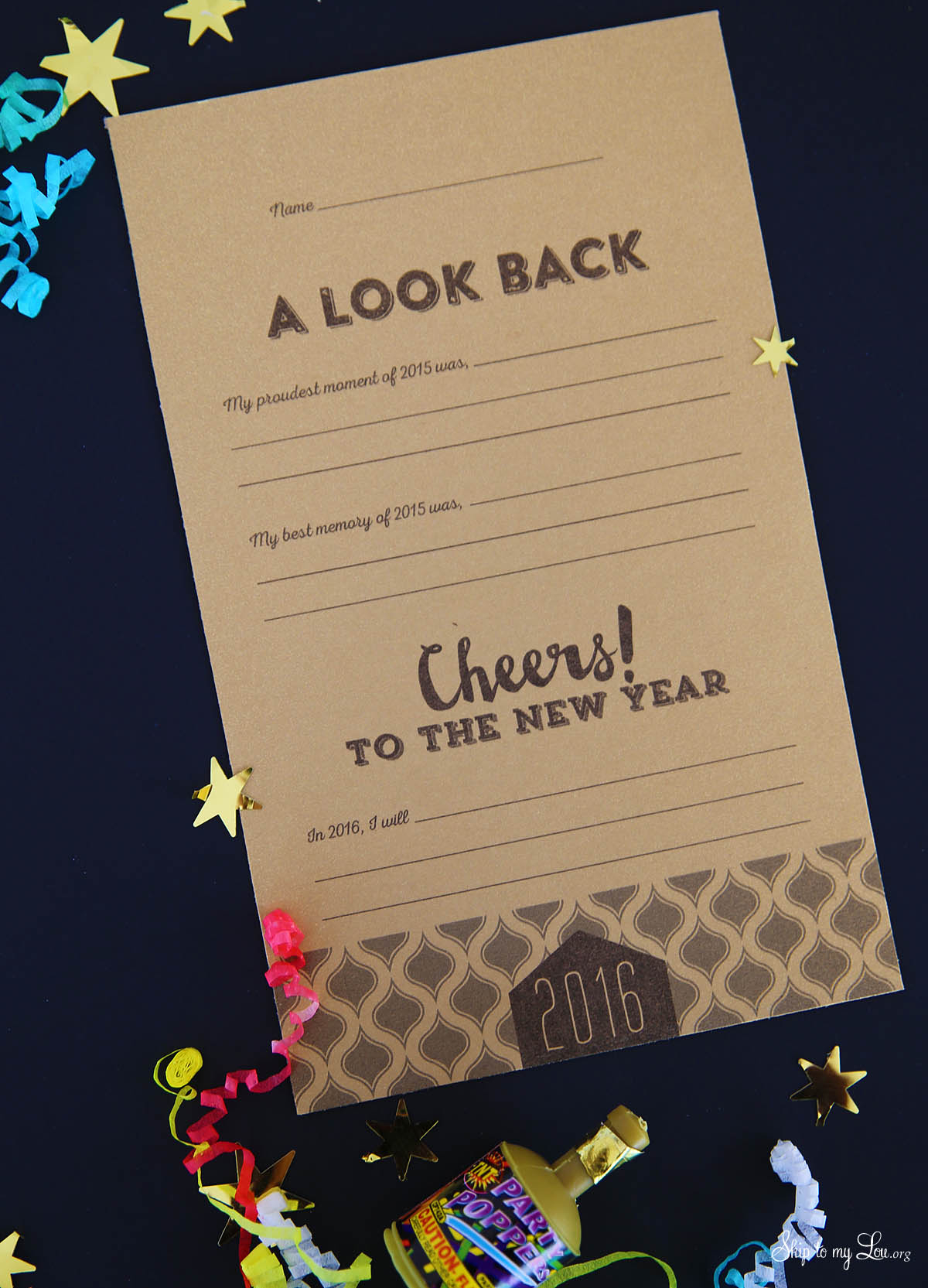 2017 New Years Printable Resolution Cards
