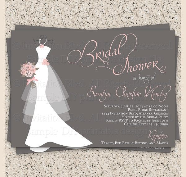 30 Best Bridal Shower Invitation Templates Sample Templates