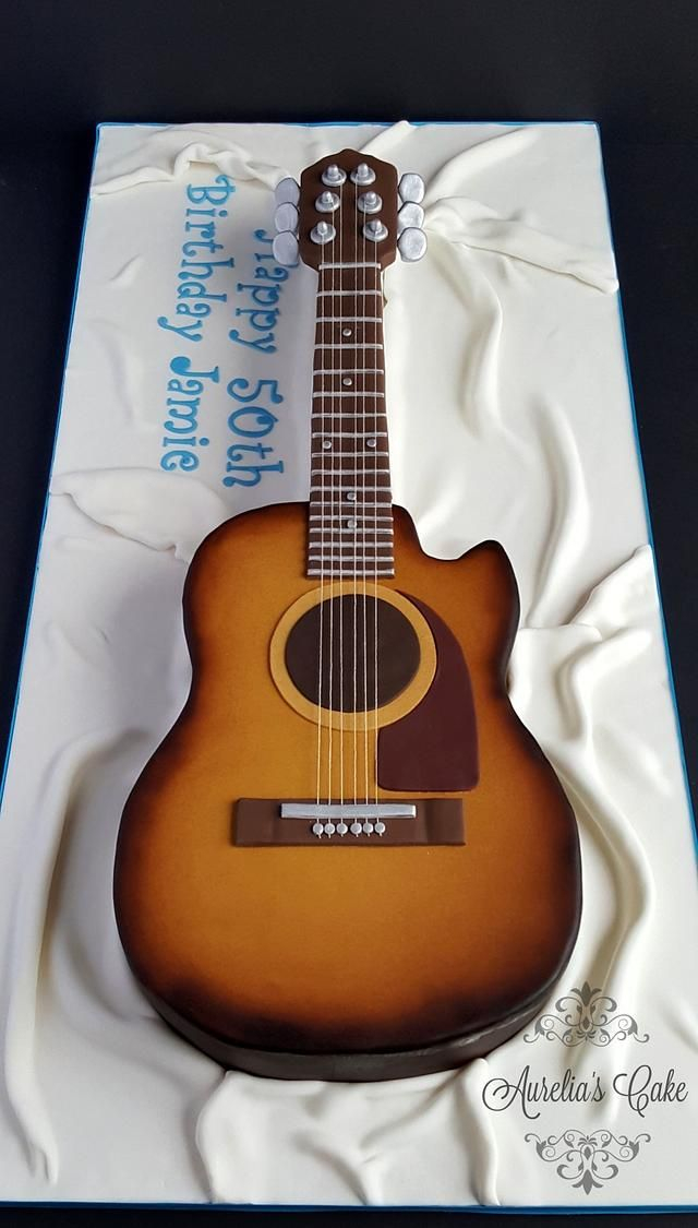 3D Guitar Cake In 2020 Guitar Cake Guitar Birthday