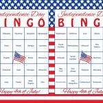60 4th Of July Printable Bingo Cards Patriotic 50 US States