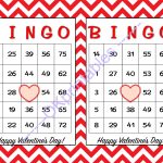 60 Happy Valentines Day Bingo Cards By Okprintables On