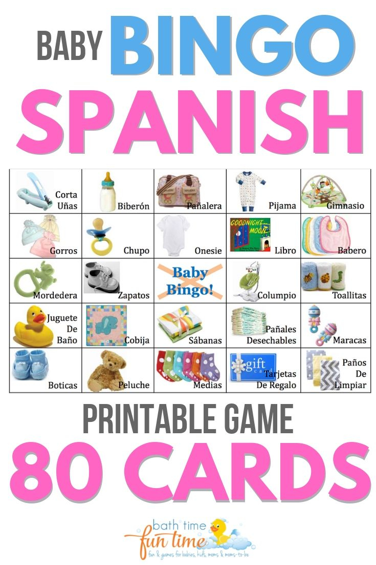 80 Juegos Para Baby Shower Bingo Para Baby Shower En 
