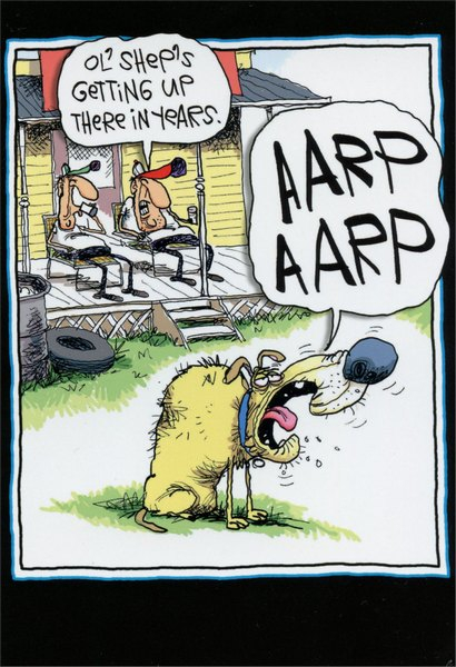 AARP Bark Funny Humorous McCoy Bros Birthday Card By 