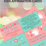 Affirmation Cards Unicorn Card Set For Kids Positive