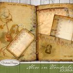 Alice In Wonderland Junk Journal Printable Journal Kit