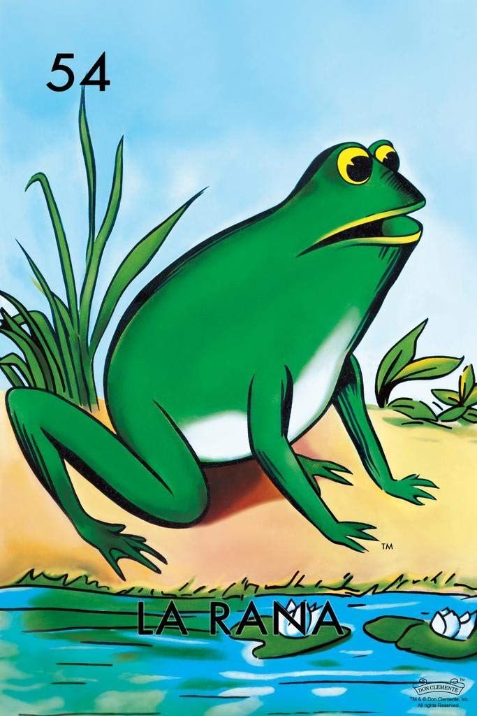 Amazon 54 La Rana Frog Loteria Card Mexican Bingo 