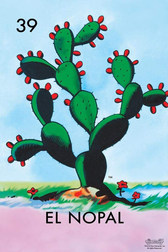 Amazon P ster De El Nopal Cactus Loteria Card De