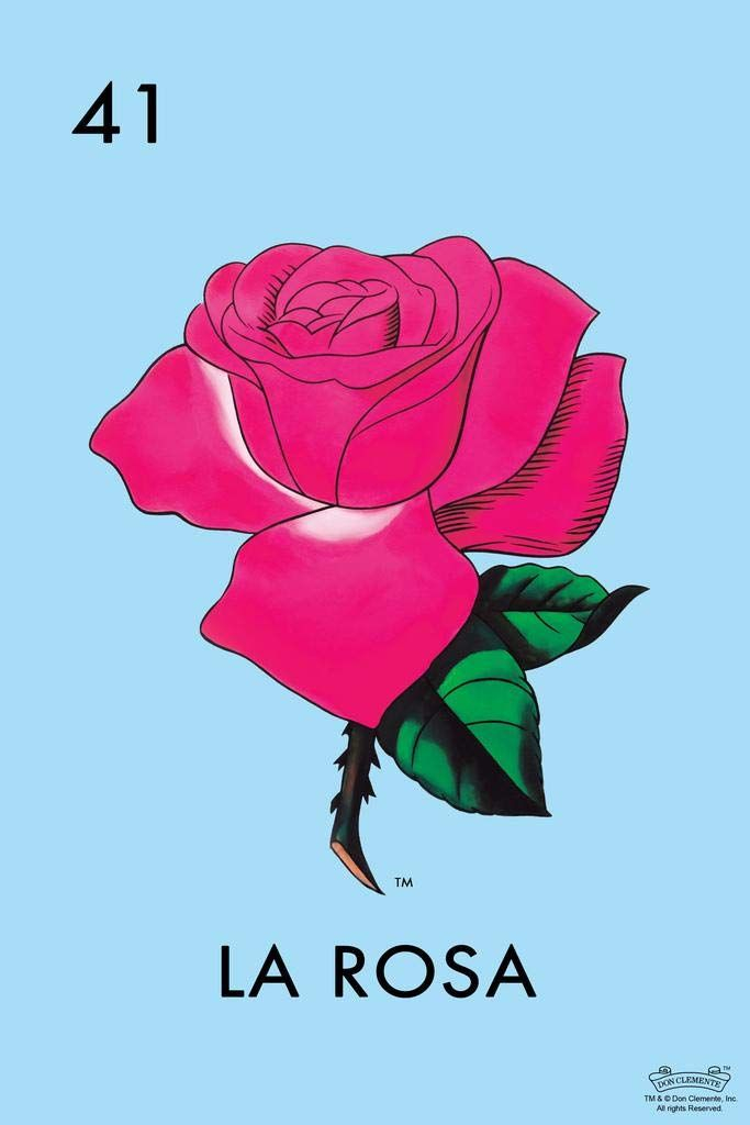 Amazon P ster De La Rosa Rose Loteria Card De Bingo 