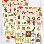 Autumn Party Game Fall Bingo Game Printable Autumn Theme