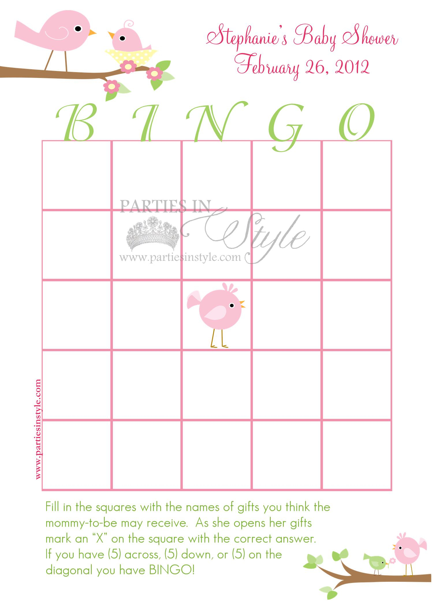 Baby Shower Game Bingo Printable DIY On Luulla