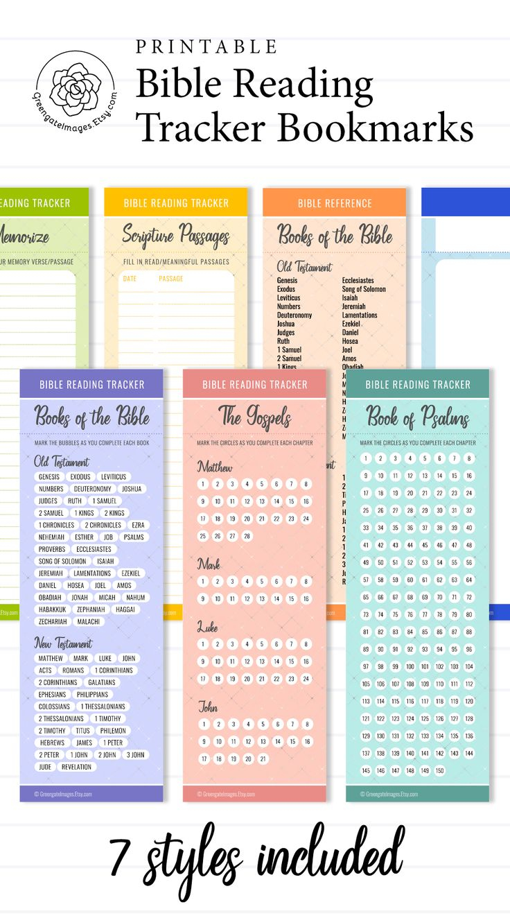 Bible Bookmarks Printable Bookmarks Bible Reading Plan 