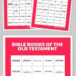 BIBLE BOOKS OF THE OLD TESTAMENT BINGO Bingo Cards Free