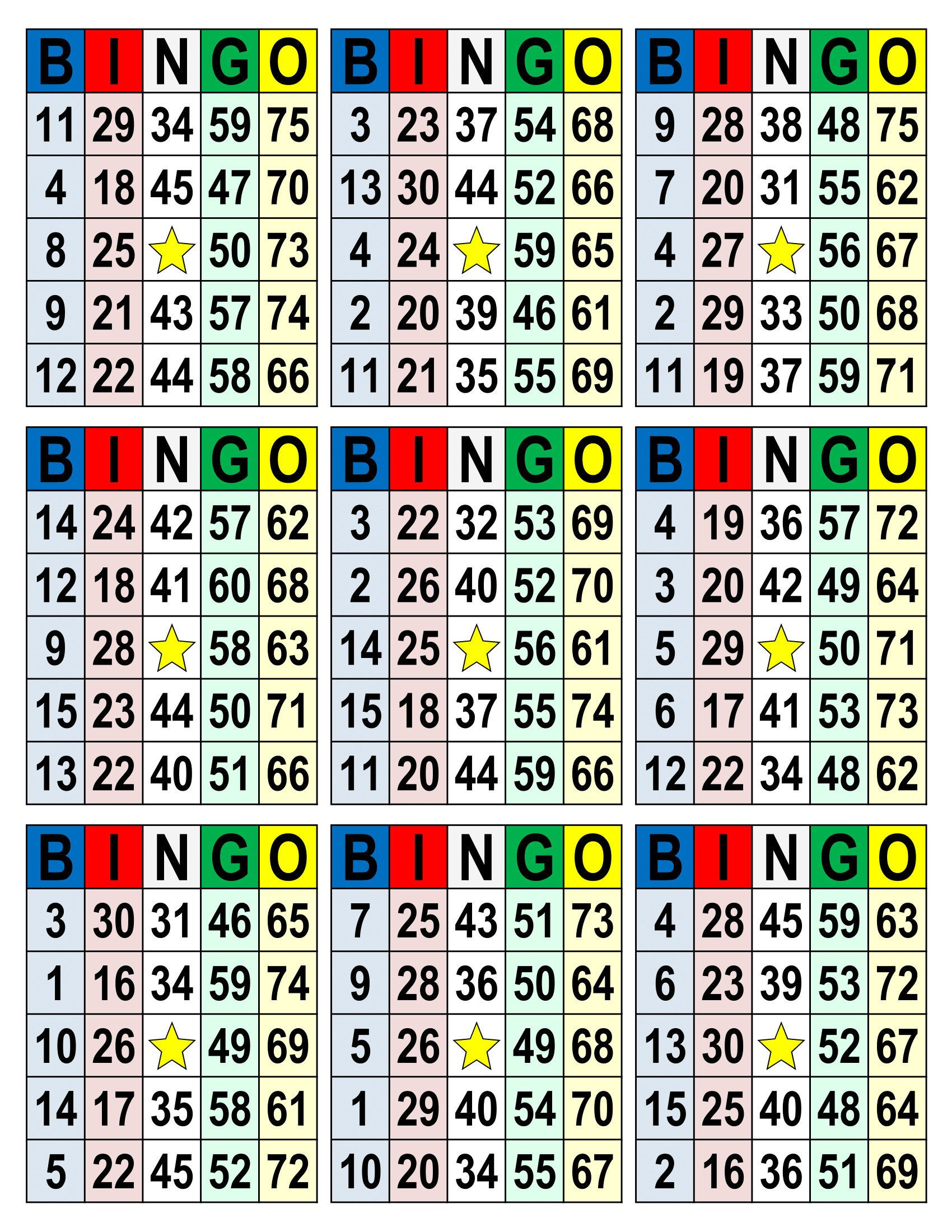 Bingo Cards 1008 Cards 9 Per Page Pdf Download Etsy In 