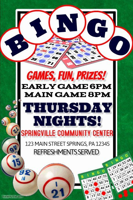 Bingo Flyer Template Free Best Of Bingo Template Party