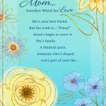 Blue And Yellow Flowers Birthday Card For Mom Greeting