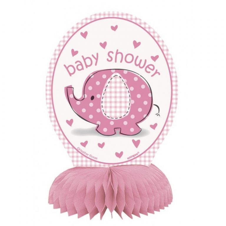 Centres De Table Baby Shower Petit l phant M talis e Rose