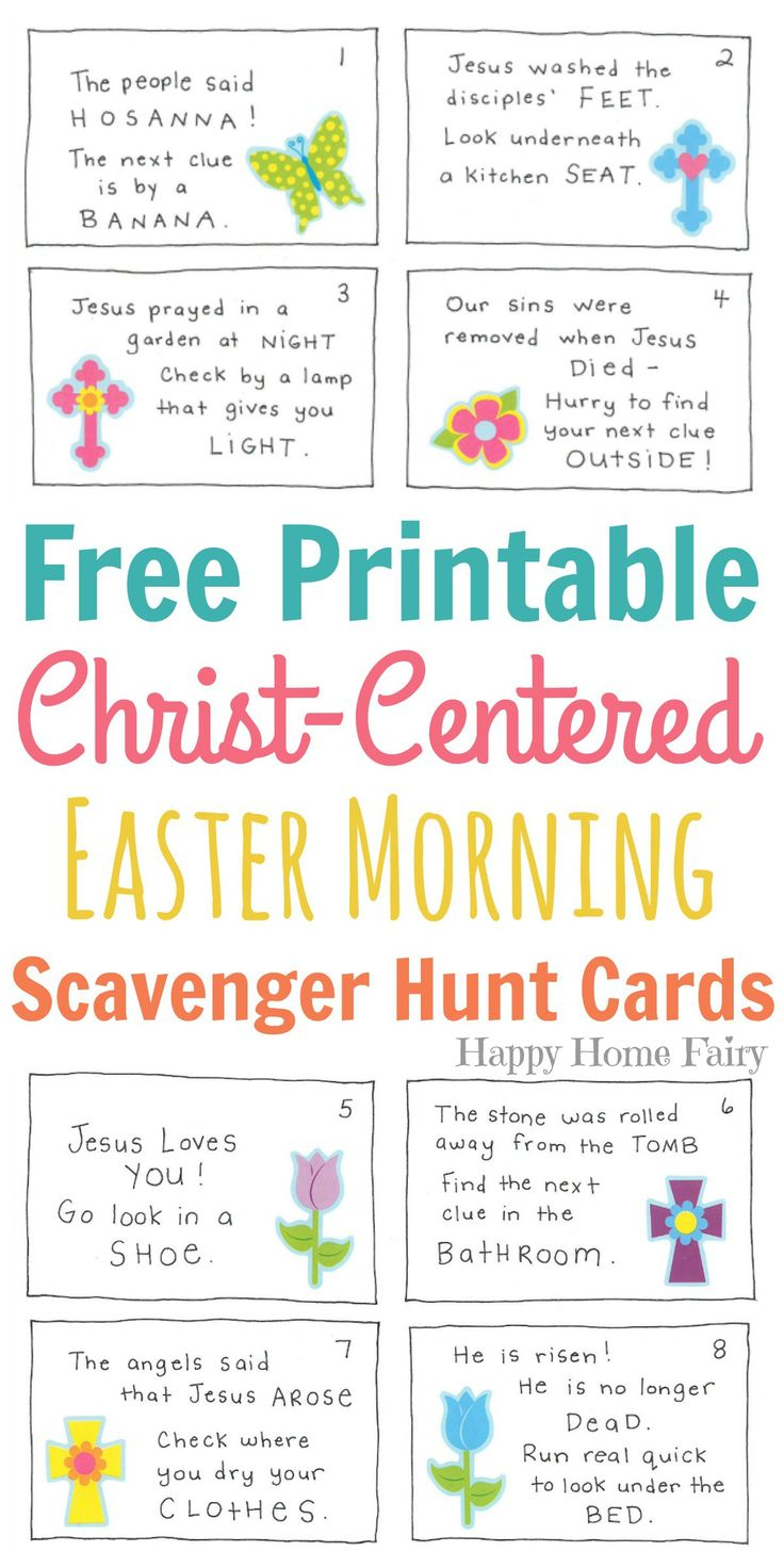 Christ Centered Easter Morning Scavenger Hunt For 