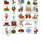 Christmas Bingo Card ESL Worksheet By Skevos