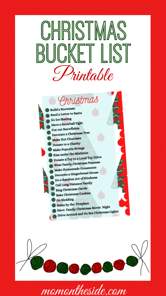 Christmas Bucket List Printable For Festive Holiday Fun