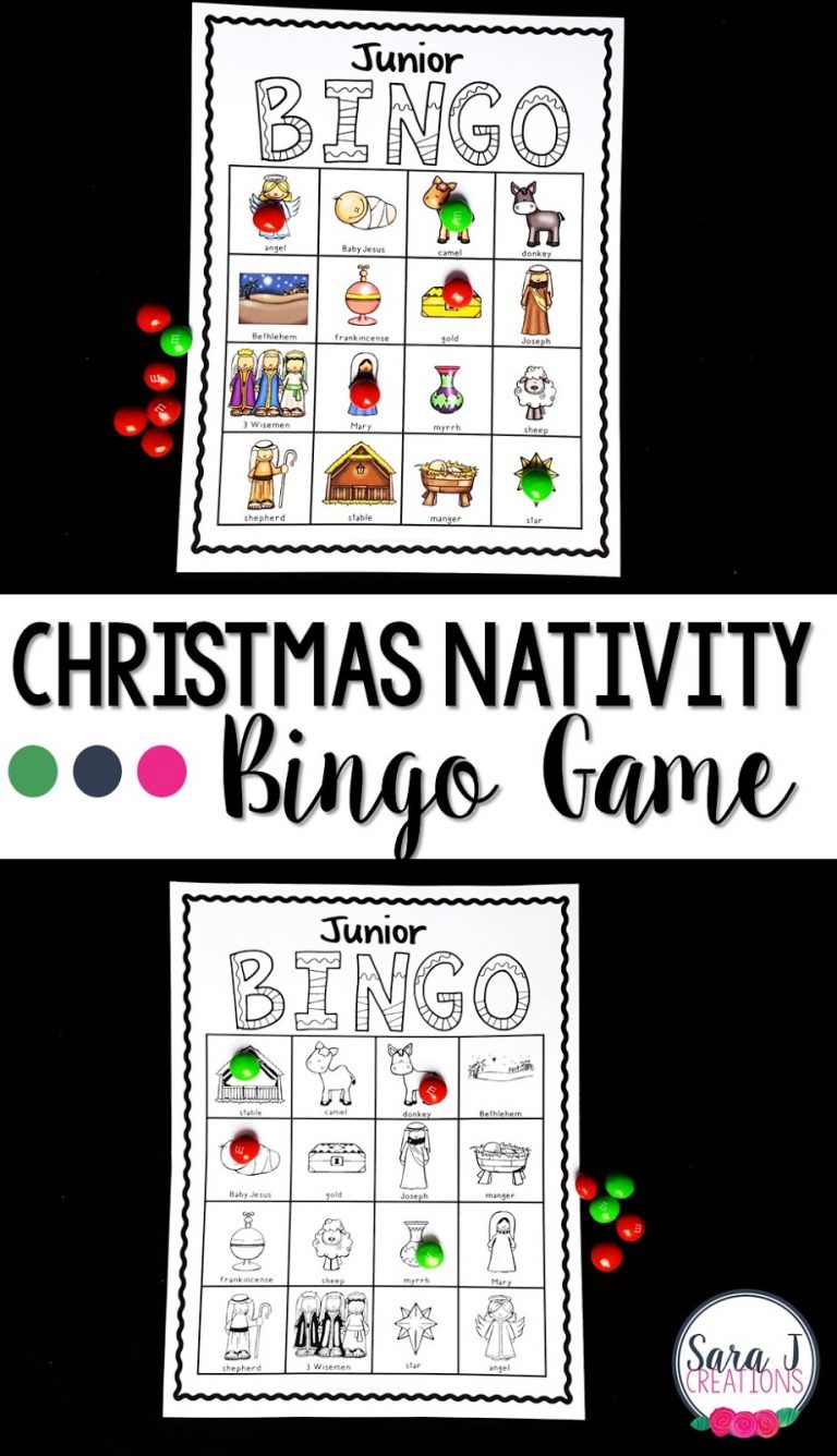 Christmas Nativity Bingo Junior Sara J Creations