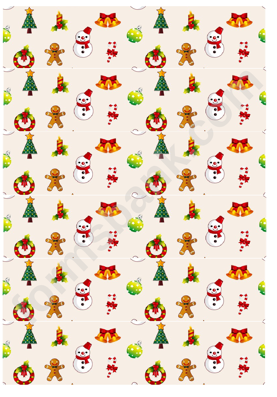 Christmas Symbols Paper Chain Template Printable Pdf Download