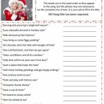 Christmas Themed Song Quiz Game Sheet