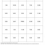 Clock Bingo Cards To Download Print And Customize