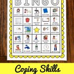 Coping Skills Counseling Activity Calming Bingo Games