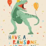 Dinosaur Fiesta Birthday Card Greetings Island Happy