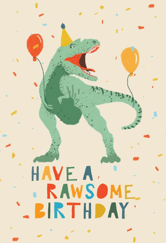 Dinosaur Fiesta Birthday Card Greetings Island Happy 