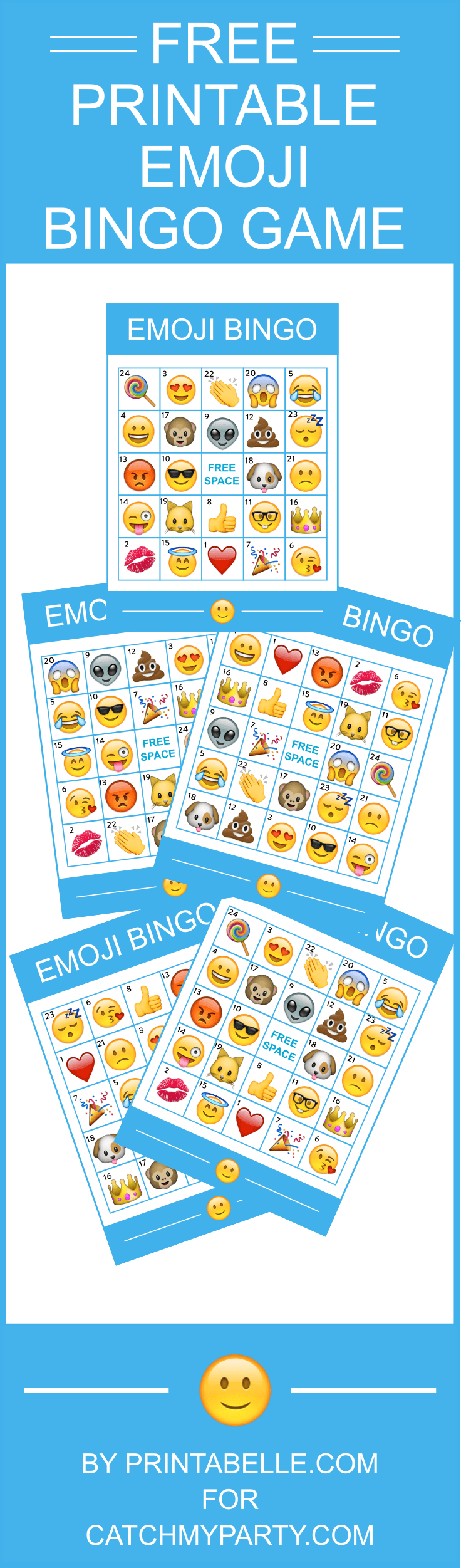 Download This Free Fantastic Printable Emoji Bingo Game 