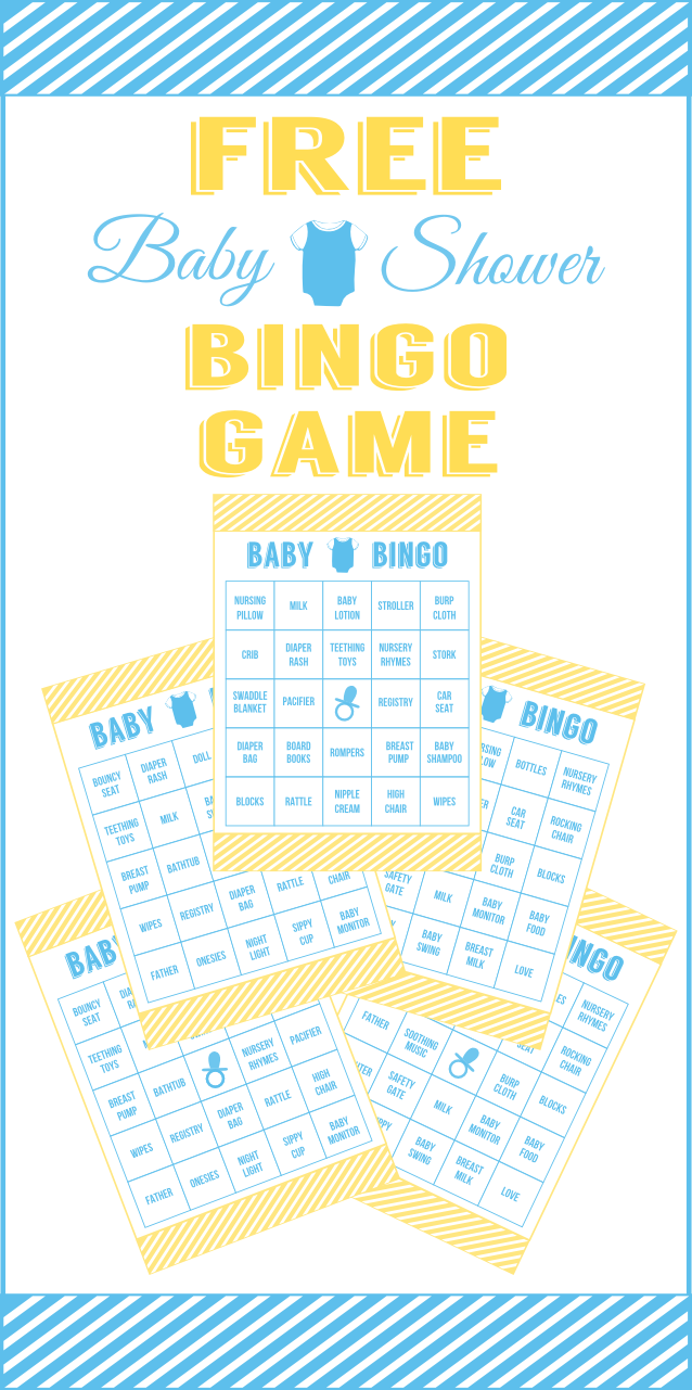 Download This Free Printable Baby Shower Bingo For Boys