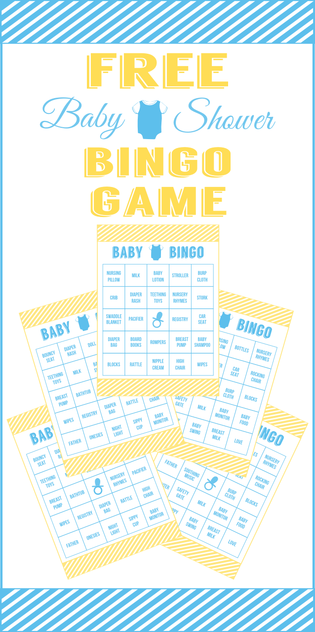 Download This Free Printable Baby Shower Bingo For Boys 