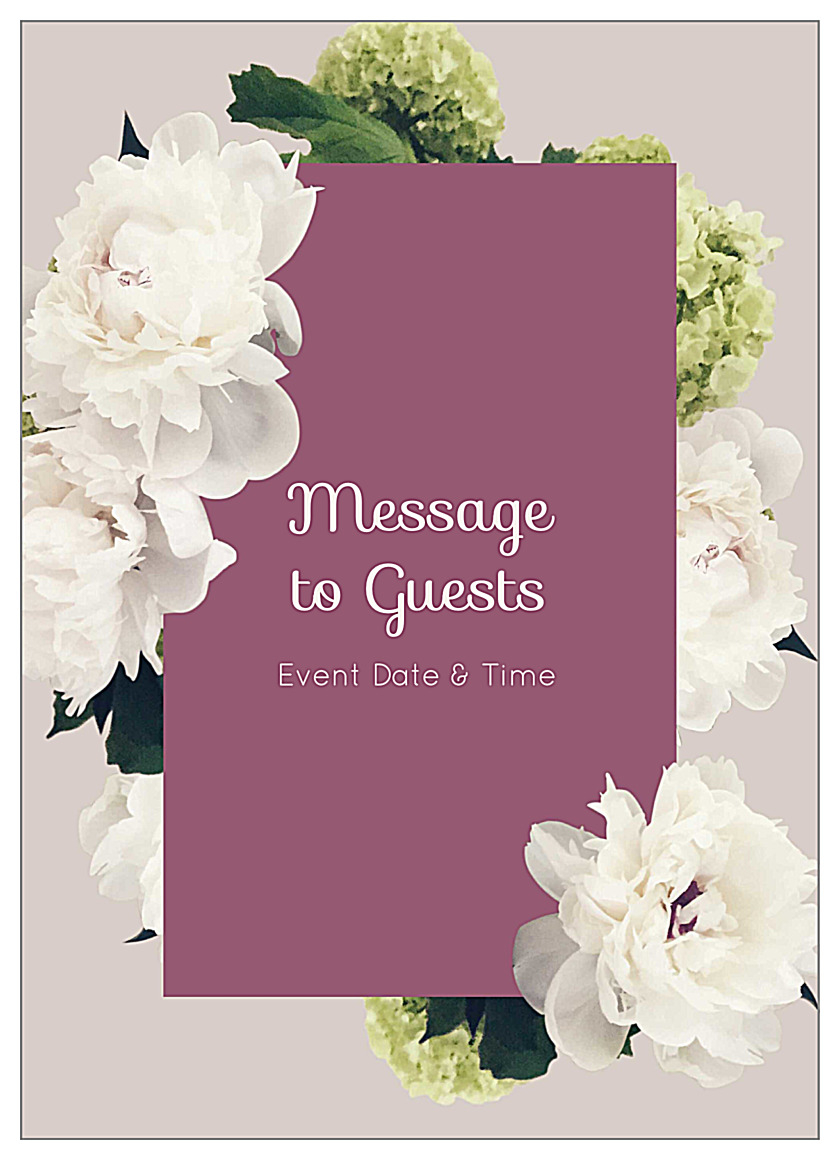 Easy To Use White Flowers Invitation Card Design Templates