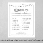 Editable Wedding Photo Scavenger Hunt Template Printable