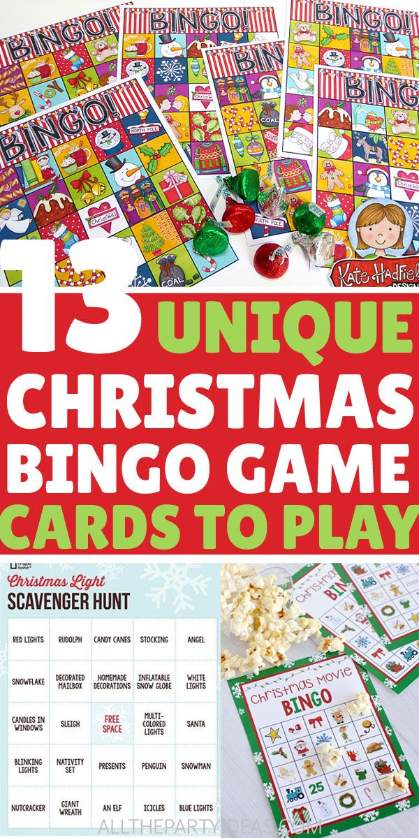 Free Christmas Bingo Game Card Printables Christmas 
