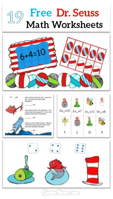 Free Dr Seuss Math Printable Worksheets For Kids