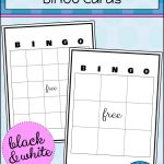 FREE Editable BINGO Cards Black White Free Bingo
