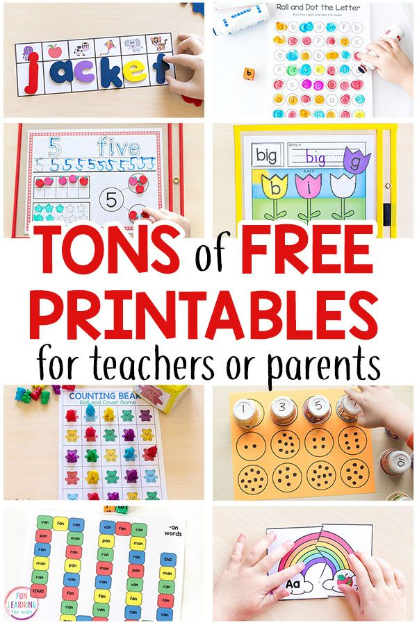 Free Printable Activities For Kids Free Preschool