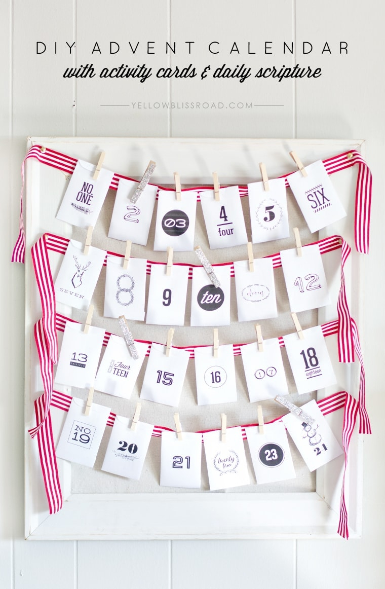 Free Printable Advent Calendar With Activity Ideas DIY 