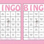Free Printable Baby Girl Bingo Cards Baby Shower Bingo